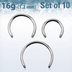Set of 10 pcs. steel circular barbell