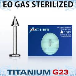 Titanium G23 sterilized labret