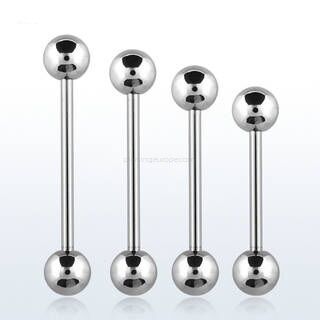 Surgical steel tongue barbell