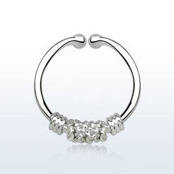 Silver fake septum ring