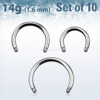 Set of 10 pcs. steel circular barbell