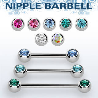 Surgical steel nipple barbell