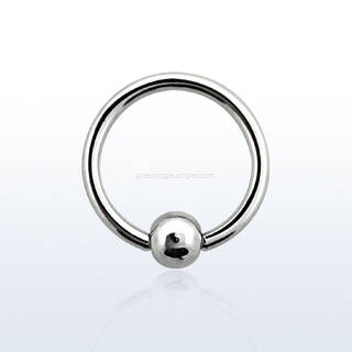 Surgical steel ball closure ring