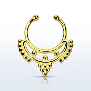 Silver septum fake clicker