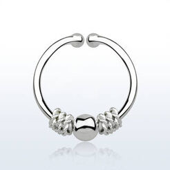 Silver fake septum ring