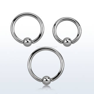 Surgical steel ball closure ring