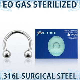 Sterilized steel circular barbell