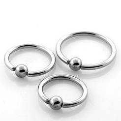 Surgical steel ball closure ring