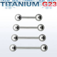 Titanium G23 nipple barbell