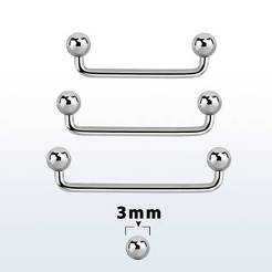 Surgical steel industrial surface barbell