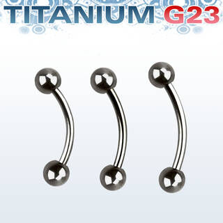 Titanium G23 eyebrow banana