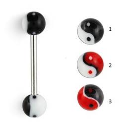 Surgical steel tongue barbell