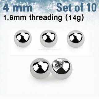 Set of 10 pcs. surgical steel balls
