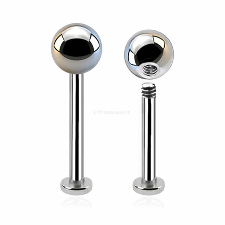 Labret z kulką