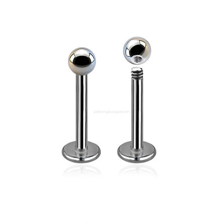 Labret z kulką