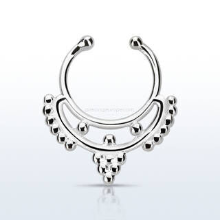 Silver septum fake clicker