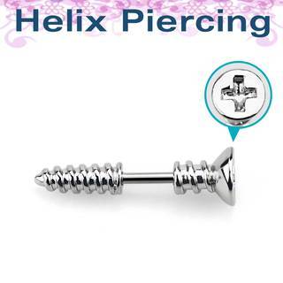 Surgical steel helix barbell