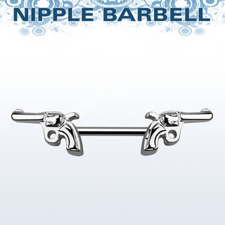Surgical steel nipple barbell