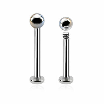 Labret z kulką