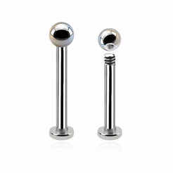 Labret z kulką