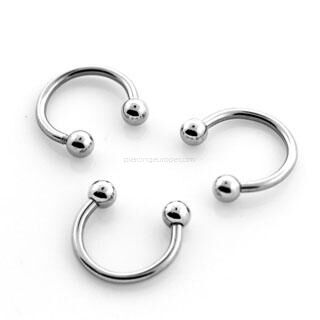 Surgical steel circular barbell