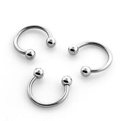 Surgical steel circular barbell