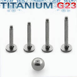 First time labret piercing set of Titanium G23