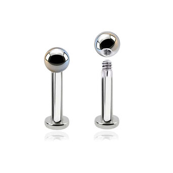 Labret z kulką
