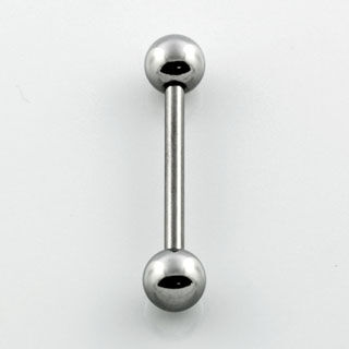 Surgical steel tongue barbell