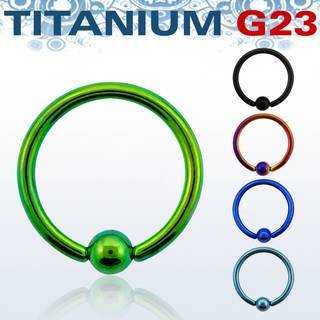 Titanium G23 ball closure ring