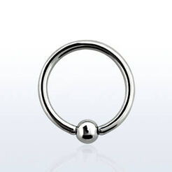 Surgical steel ball closure ring