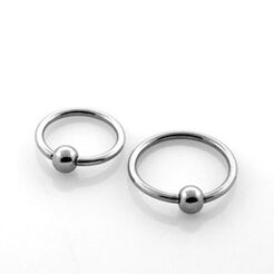 Surgical steel ball closure ring