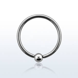 Surgical steel ball closure ring