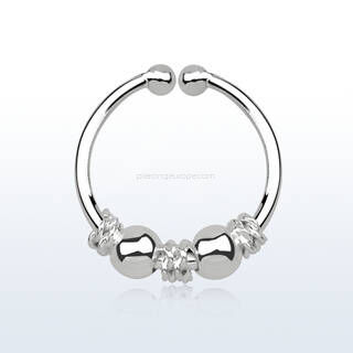 Silver fake septum ring