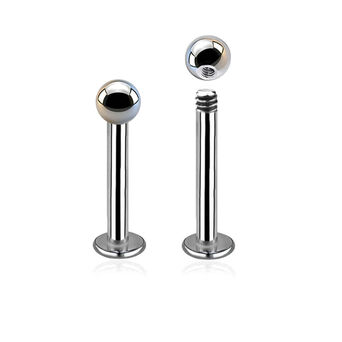 Labret z kulką