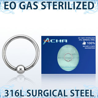 Sterilized steel ball closure ring