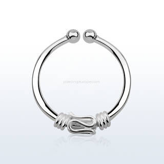 Silver fake septum ring