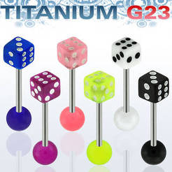 Titanium G23 tongue barbell