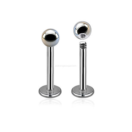Labret z kulką