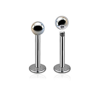 Labret z kulką