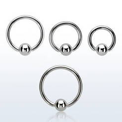 Surgical steel ball closure ring