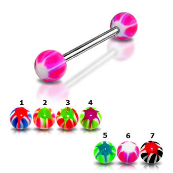 Bioflexible steel tongue barbell