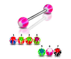 Bioflexible steel tongue barbell