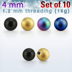 Pack of 10 pcs. of 4mm PVD plated 316L steel ball