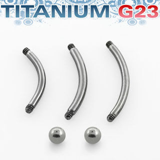 First time eyebrow piercing set of Titanium G23