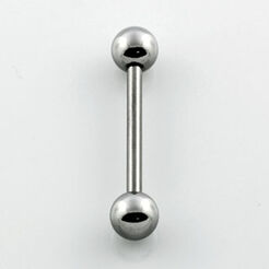 Surgical steel tongue barbell