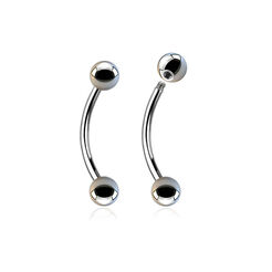 Surgical steel nano eyebrow banana