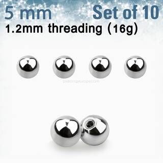 Set of 10 pcs. surgical steel balls