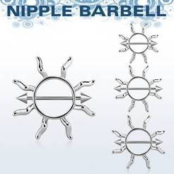 Sun shaped Janet Jackson style nipple shield