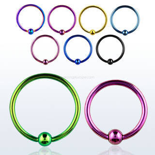 Surgical steel ball closure ring